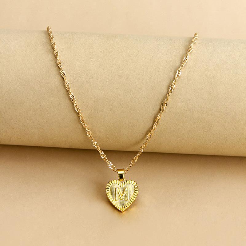 KOA™ Initial Letter Heart Pendant Necklace