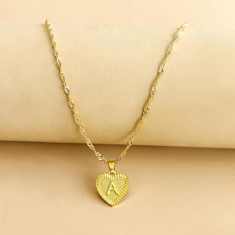 KOA™ Initial Letter Heart Pendant Necklace