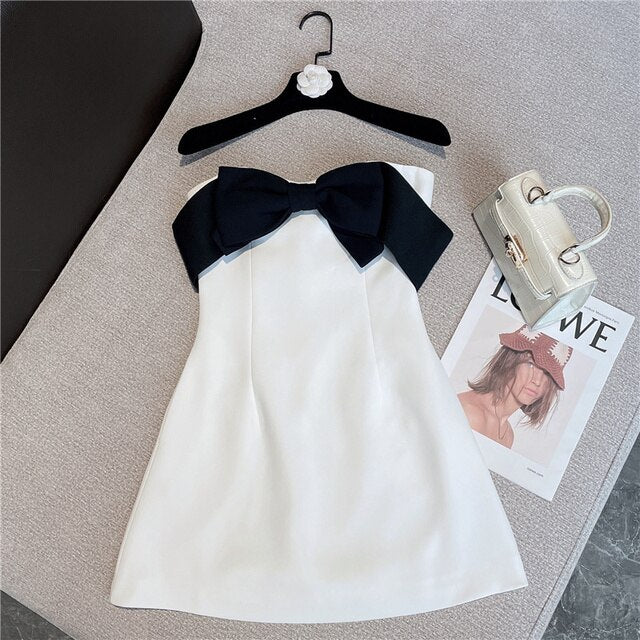 KOA™ Black Bow Strapless Dress