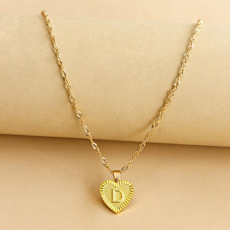 KOA™ Initial Letter Heart Pendant Necklace