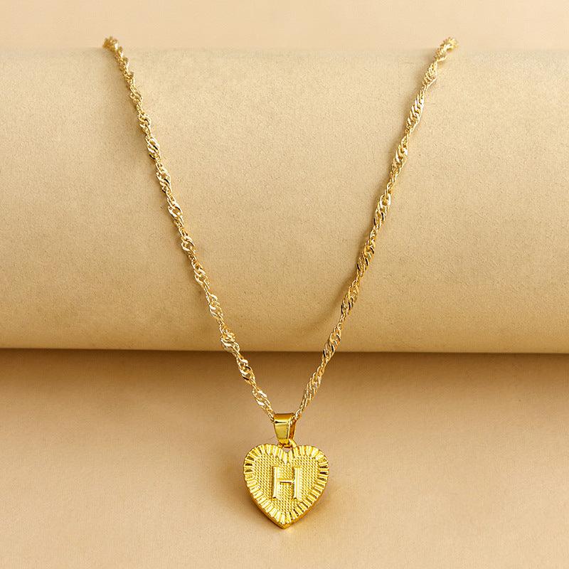 KOA™ Initial Letter Heart Pendant Necklace