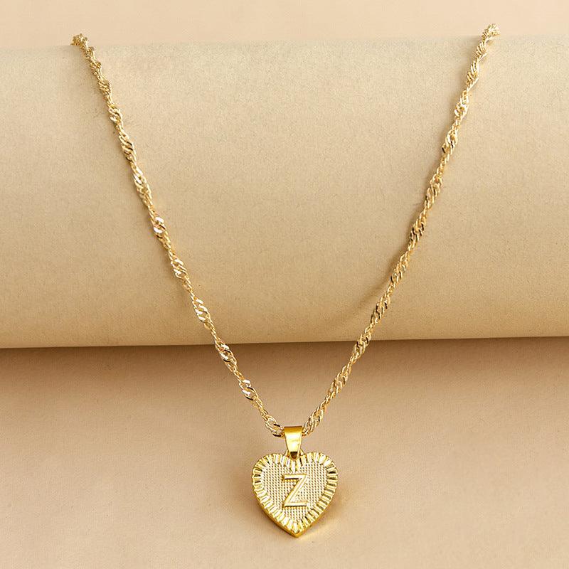 KOA™ Initial Letter Heart Pendant Necklace