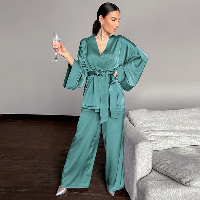 KOA™ 2 Piece Set Satin Sleepwear