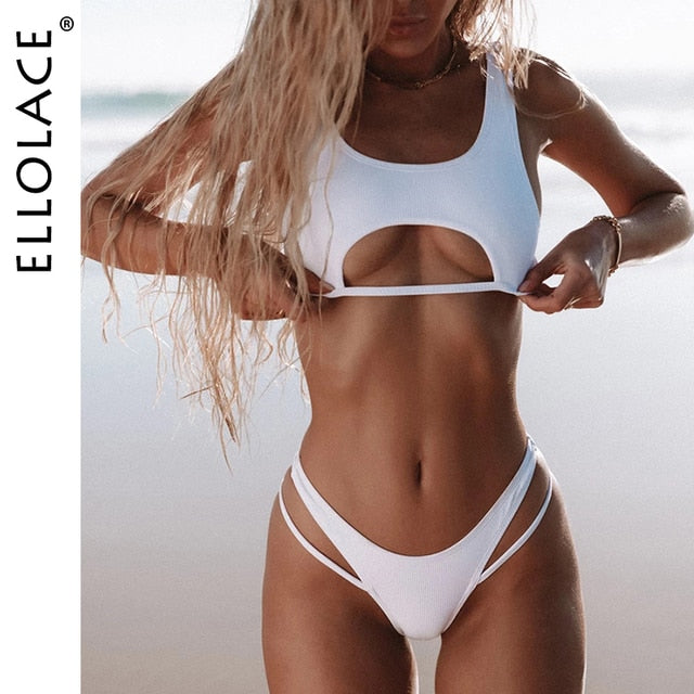 KOA™ High Cut Hollow Out Micro Swimwear