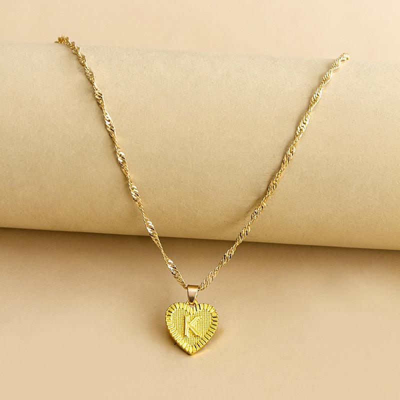 KOA™ Initial Letter Heart Pendant Necklace