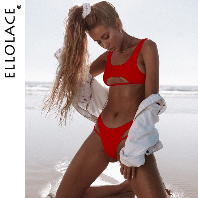 KOA™ High Cut Hollow Out Micro Swimwear