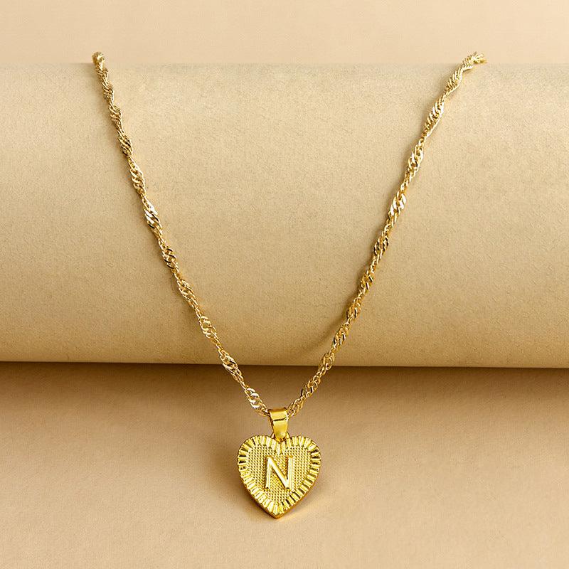 KOA™ Initial Letter Heart Pendant Necklace