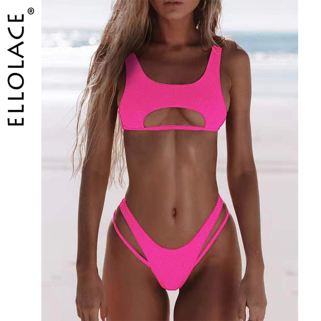 KOA™ High Cut Hollow Out Micro Swimwear