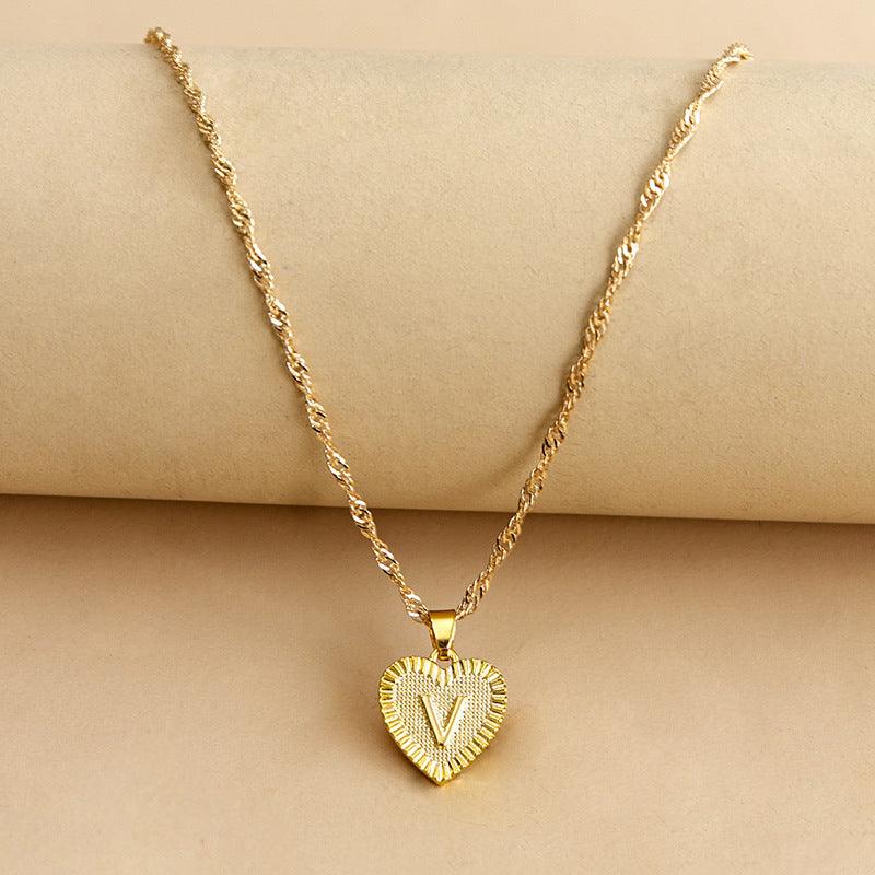 KOA™ Initial Letter Heart Pendant Necklace