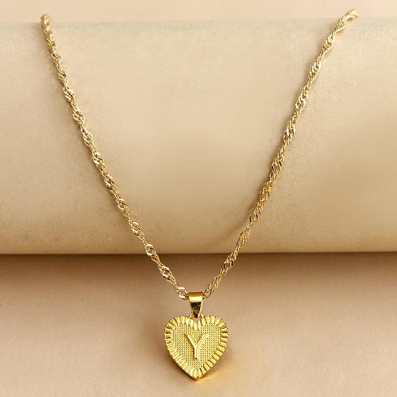 KOA™ Initial Letter Heart Pendant Necklace