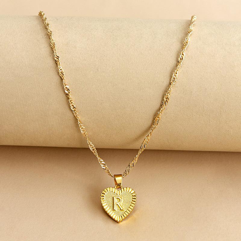 KOA™ Initial Letter Heart Pendant Necklace