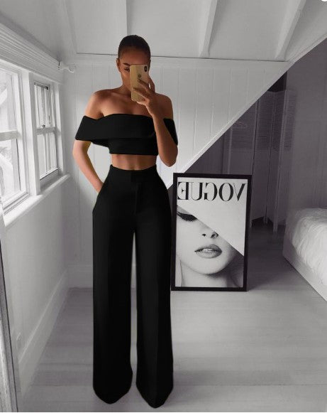 KOA™ Cropped Top & Long Trousers Set