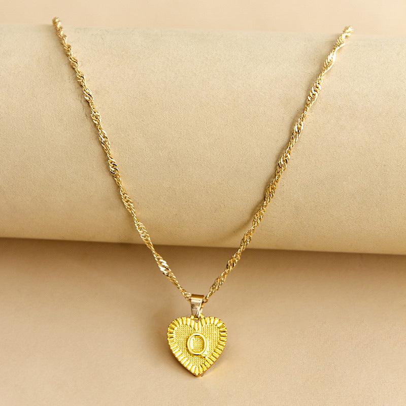 KOA™ Initial Letter Heart Pendant Necklace