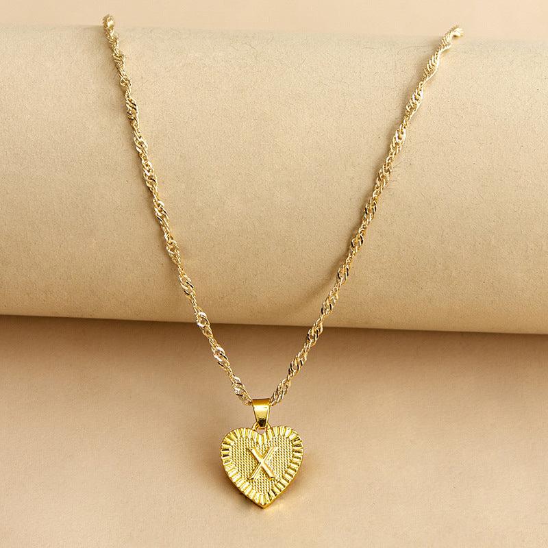 KOA™ Initial Letter Heart Pendant Necklace