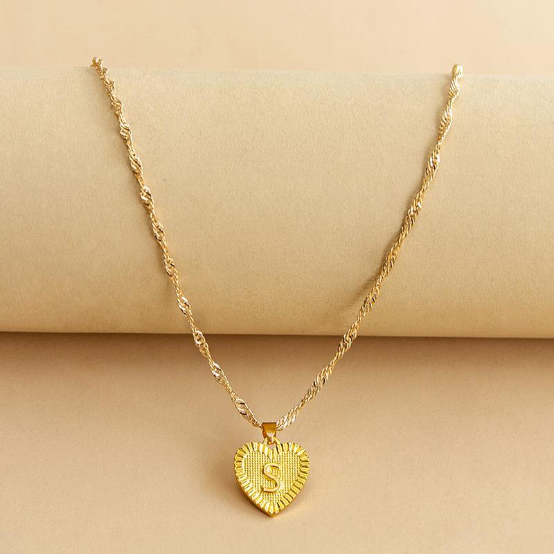 KOA™ Initial Letter Heart Pendant Necklace