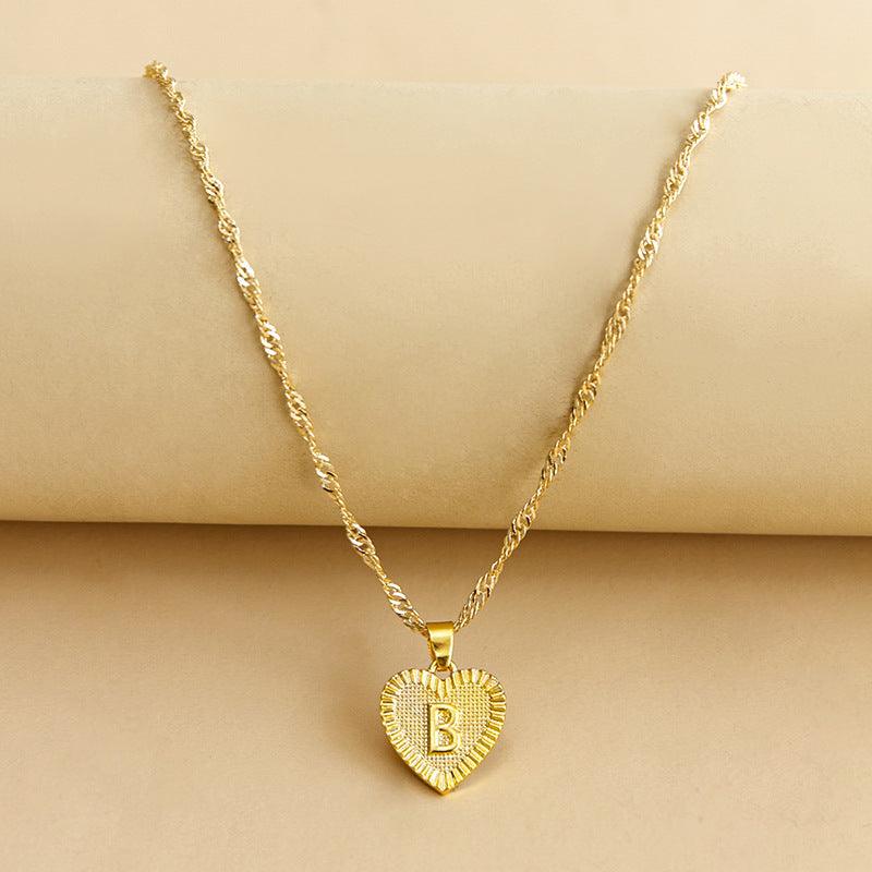 KOA™ Initial Letter Heart Pendant Necklace