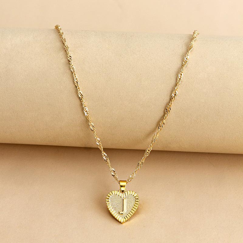 KOA™ Initial Letter Heart Pendant Necklace