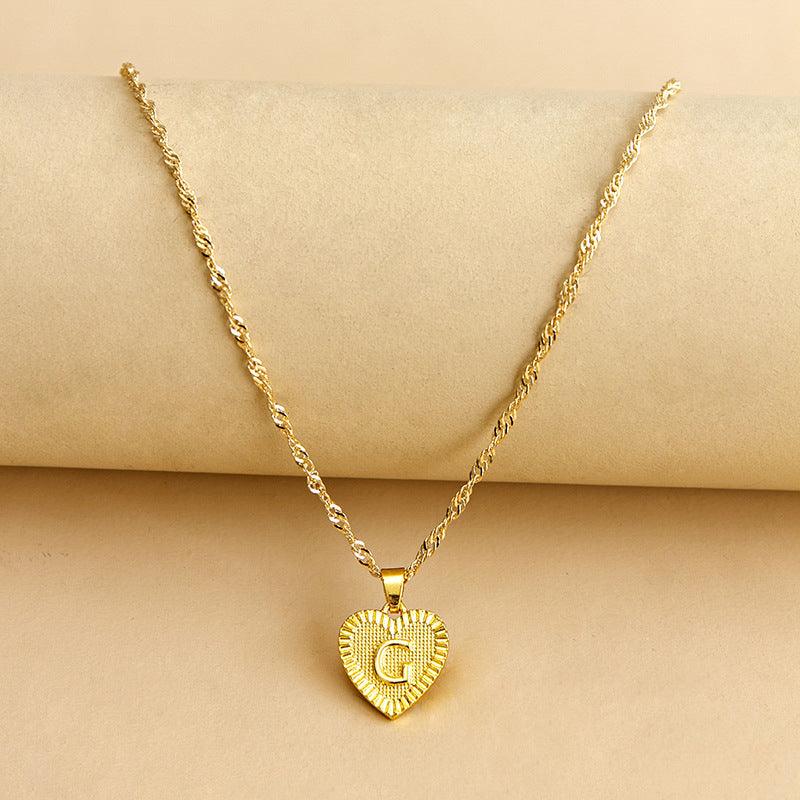 KOA™ Initial Letter Heart Pendant Necklace