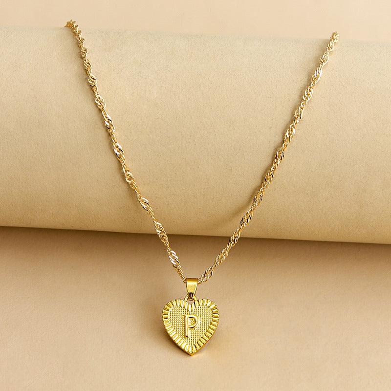 KOA™ Initial Letter Heart Pendant Necklace