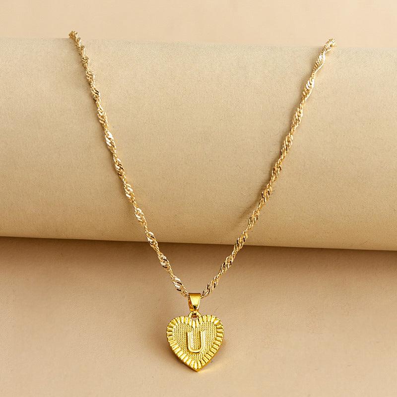 KOA™ Initial Letter Heart Pendant Necklace