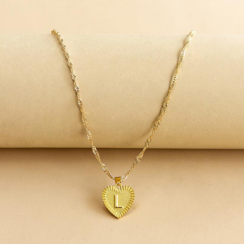 KOA™ Initial Letter Heart Pendant Necklace