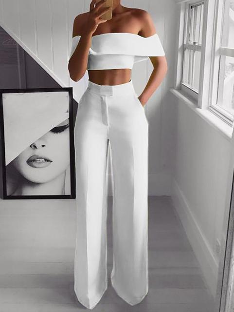 KOA™ Cropped Top & Long Trousers Set