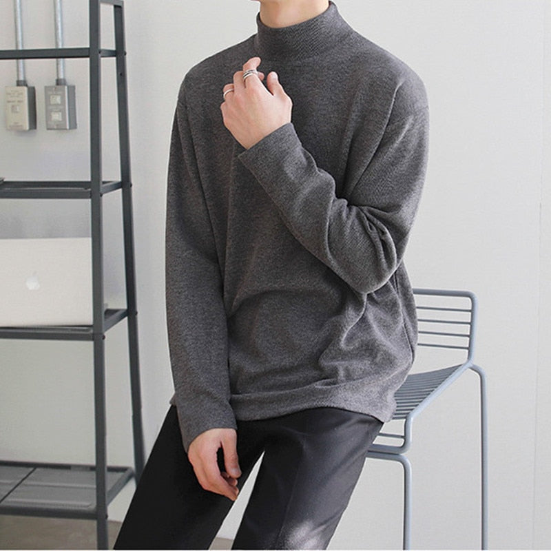 KOA™ Velvet Turtleneck Men Loose Sweater